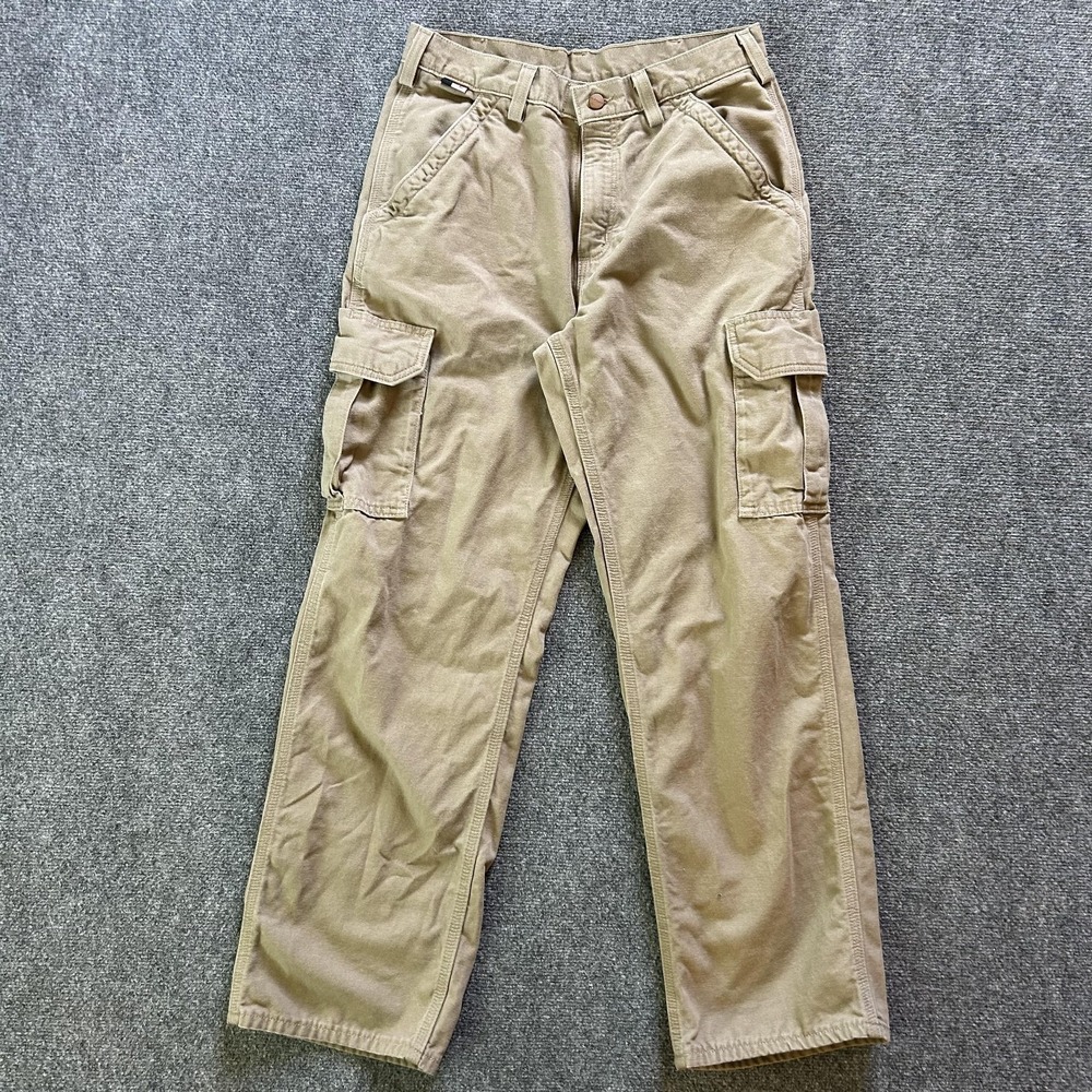 Carhartt FR Pants Men 32x30 Tan Canvas FRB240 Cargo Flame Resistant Workwear P17